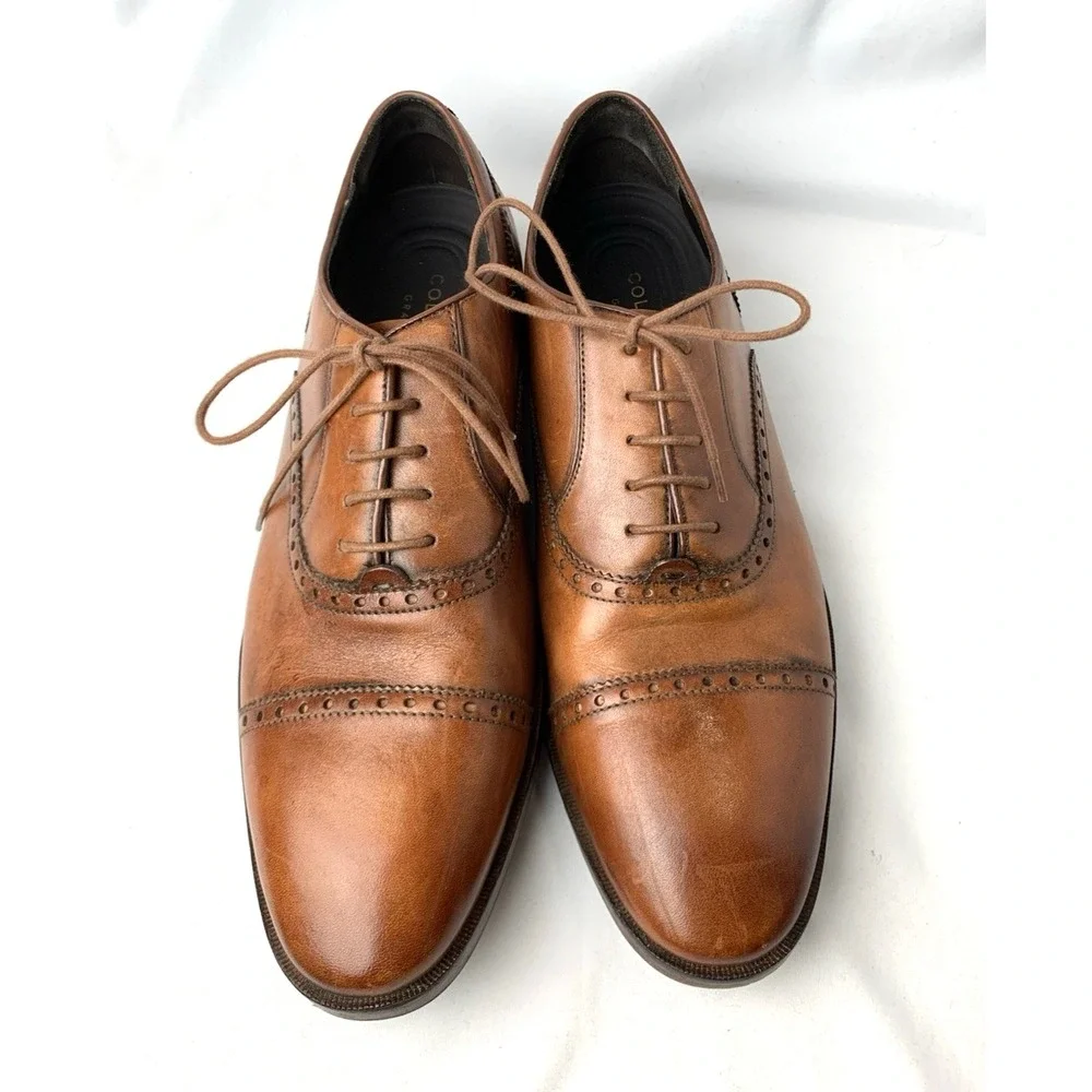 Cole Haan Grand OS Wingtip Oxford Dress Shoes Mens 11M Brown